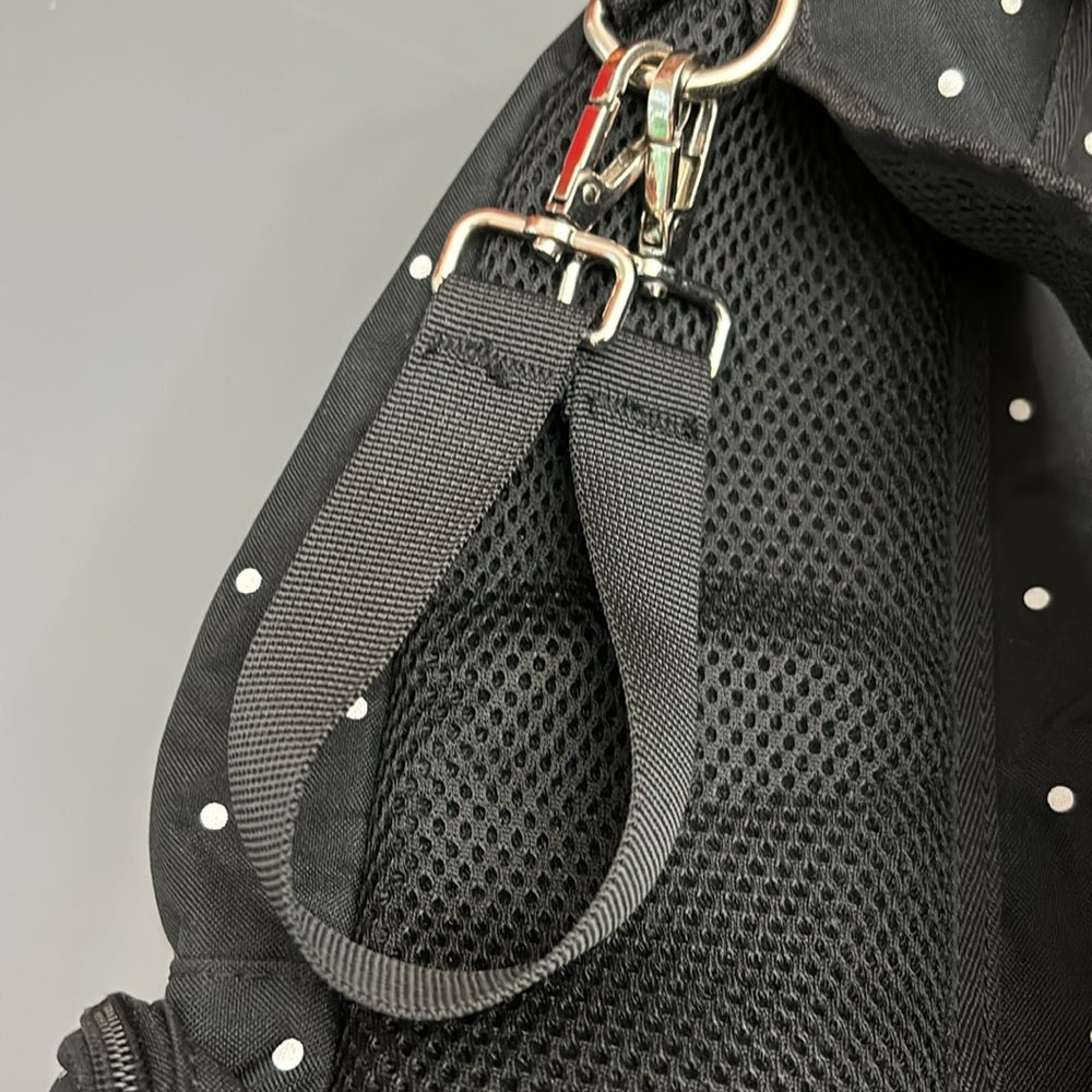 CATEEPBABY Organizer Travel Diaper Backpack black with white polka dots FLAWS! - Picture 10 of 11
